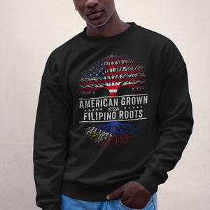 American Grown Filipino Roots Flag Sweatshirt
