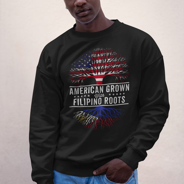 American Grown Filipino Roots Flag Sweatshirt