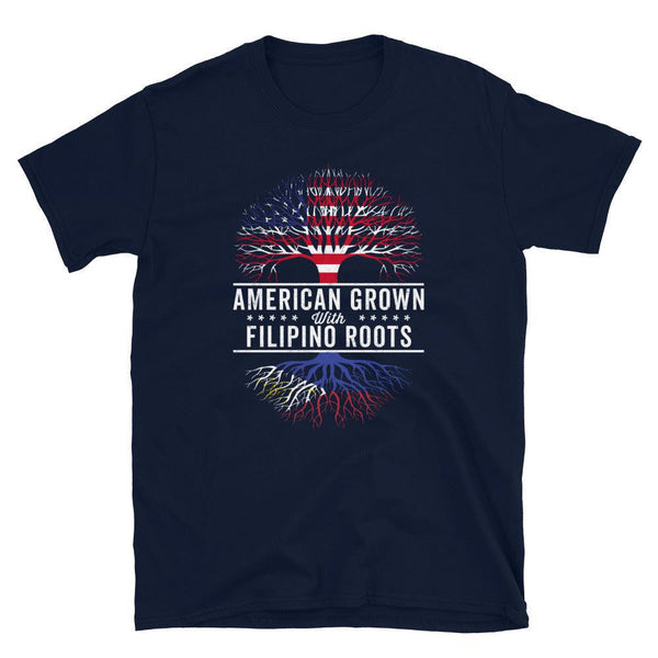 American Grown Filipino Roots Flag T-Shirt