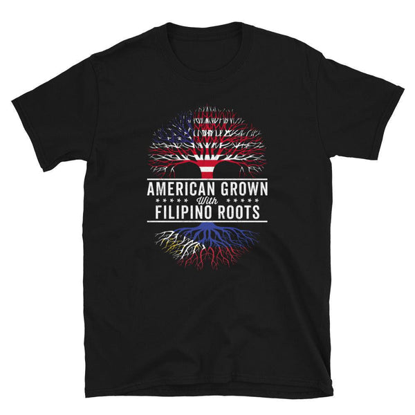 American Grown Filipino Roots Flag T-Shirt