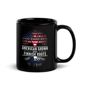 American Grown Finnish Roots Flag Mug