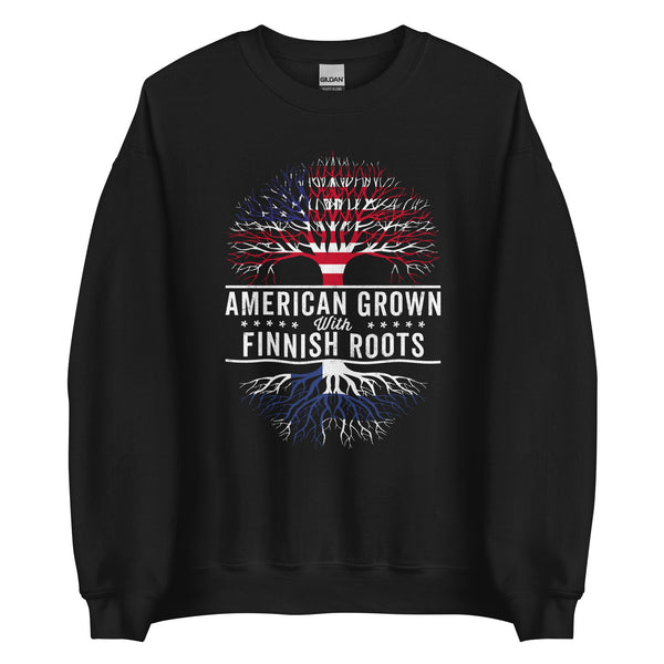 American Grown Finnish Roots Flag Sweatshirt