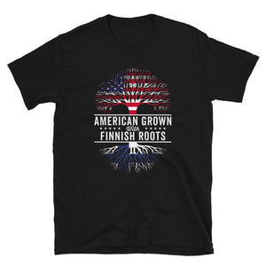 American Grown Finnish Roots Flag T-Shirt