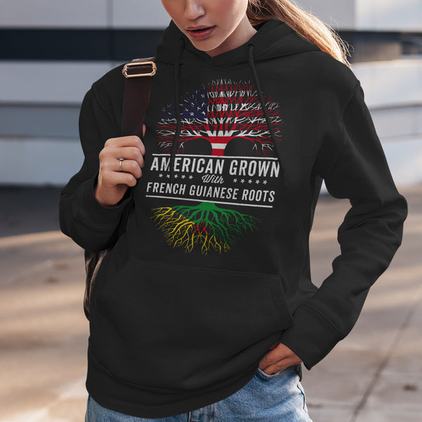 American Grown French Guianese Roots Flag Hoodie