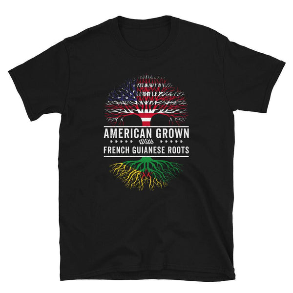 American Grown French Guianese Roots Flag T-Shirt