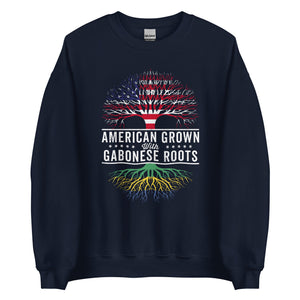 American Grown Gabonese Roots Flag Sweatshirt