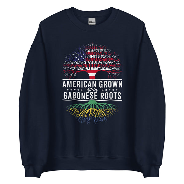 American Grown Gabonese Roots Flag Sweatshirt