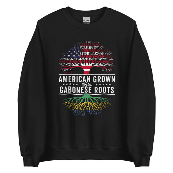 American Grown Gabonese Roots Flag Sweatshirt