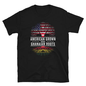 American Grown Ghanaian Roots Flag T-Shirt