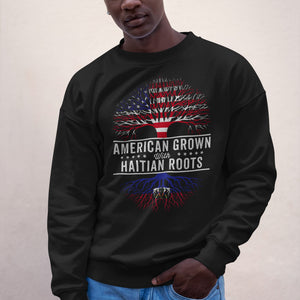 American Grown Haitian Roots Flag Sweatshirt