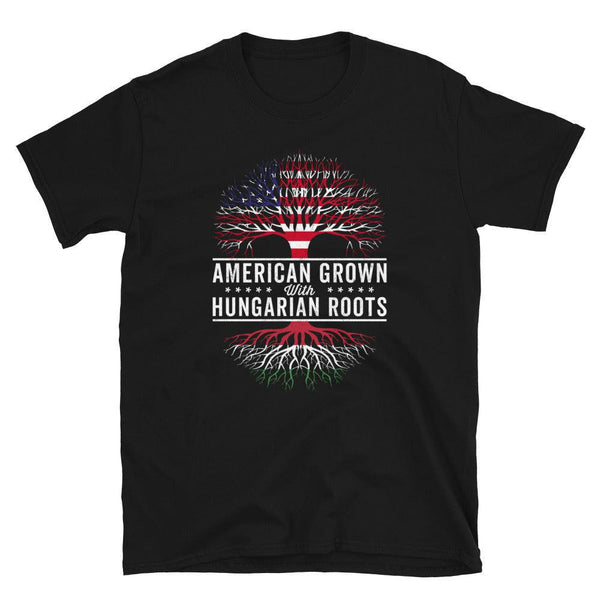 American Grown Hungarian Roots Flag T-Shirt