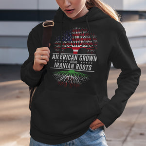 American Grown Iranian Roots Flag Hoodie