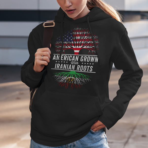 American Grown Iranian Roots Flag Hoodie