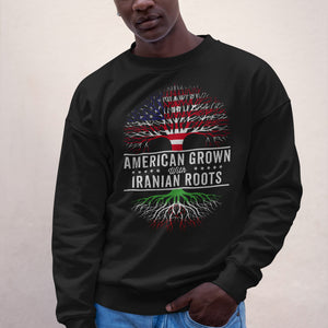 American Grown Iranian Roots Flag Sweatshirt