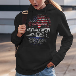 American Grown Israeli Roots Flag Hoodie