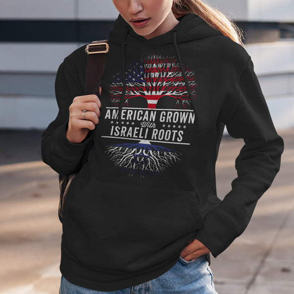 American Grown Israeli Roots Flag Hoodie