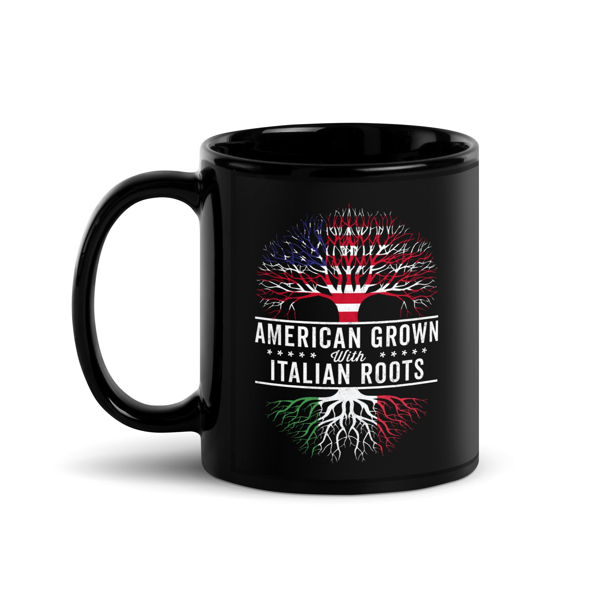 American Grown Italian Roots Flag Mug