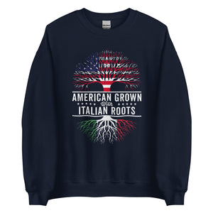 American Grown Italian Roots Flag Sweatshirt