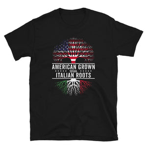 American Grown Italian Roots Flag T-Shirt