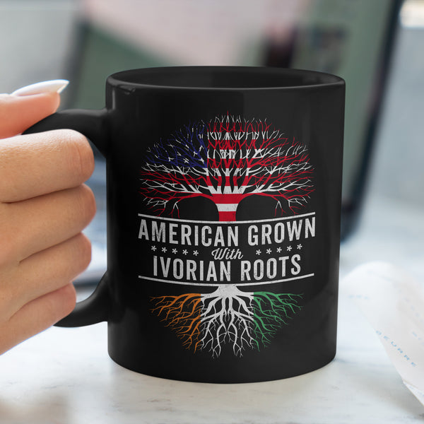 American Grown Ivorian Roots Flag Mug