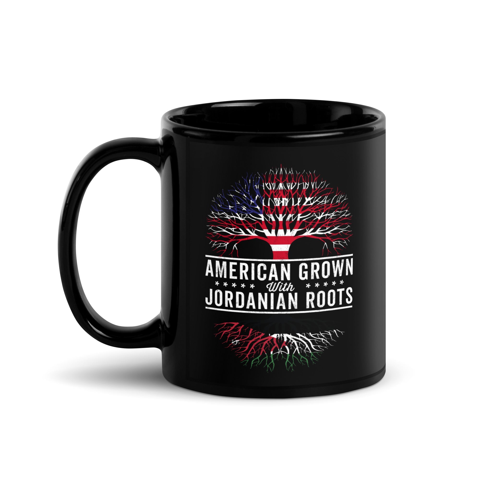 American Grown Jordanian Roots Flag Mug