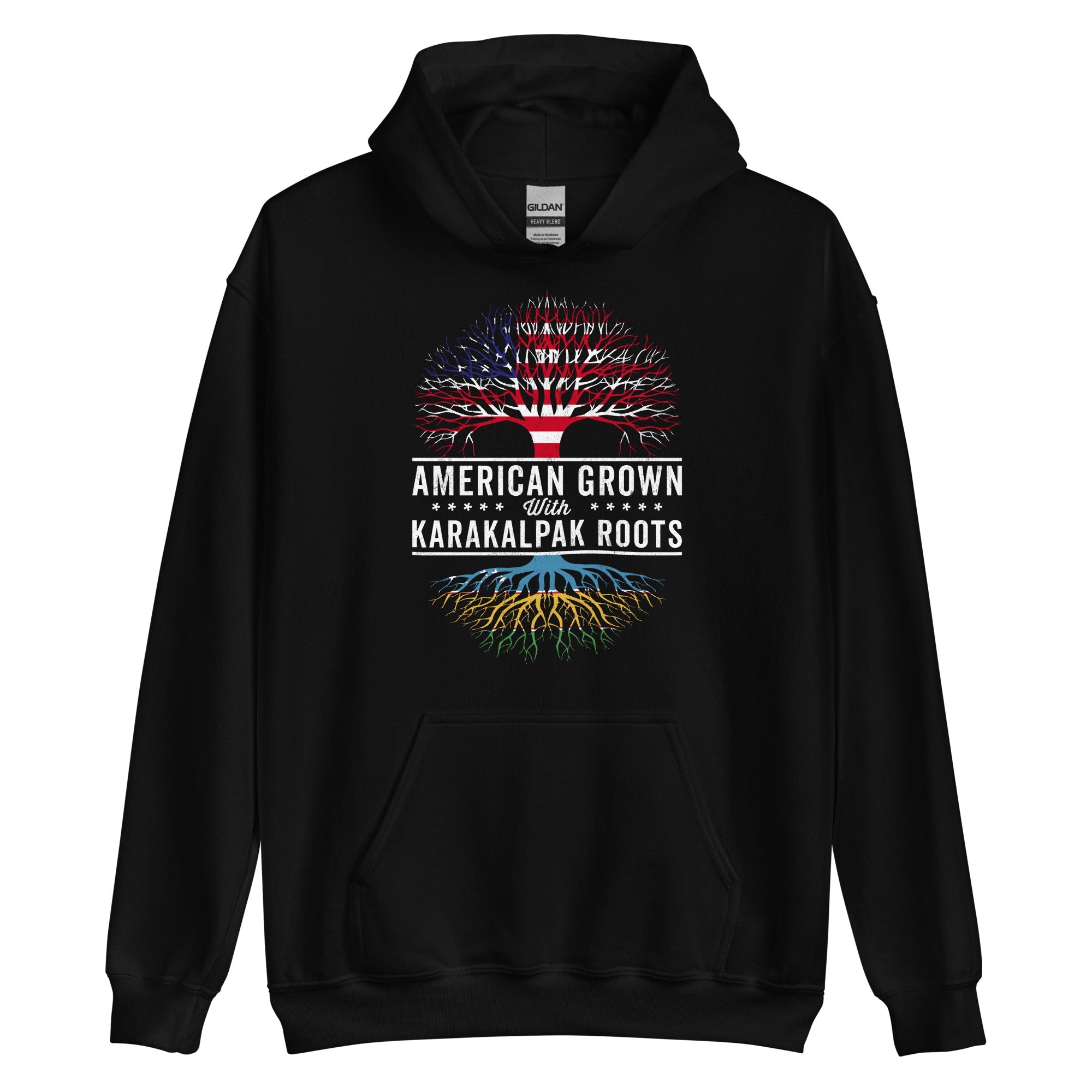 American Grown Karakalpak Roots Flag Hoodie