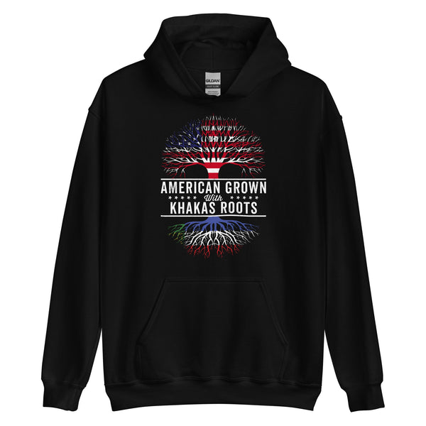 American Grown Khakas Roots Flag Hoodie