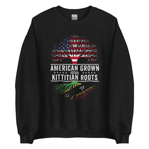 American Grown Kittitian Roots Flag Sweatshirt