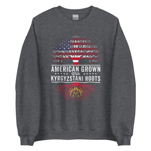 American Grown Kyrgyzstani Roots Flag Sweatshirt