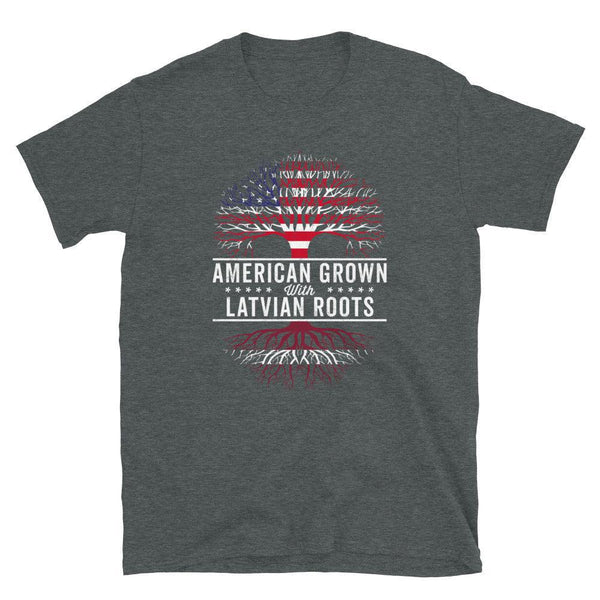 American Grown Latvian Roots Flag T-Shirt