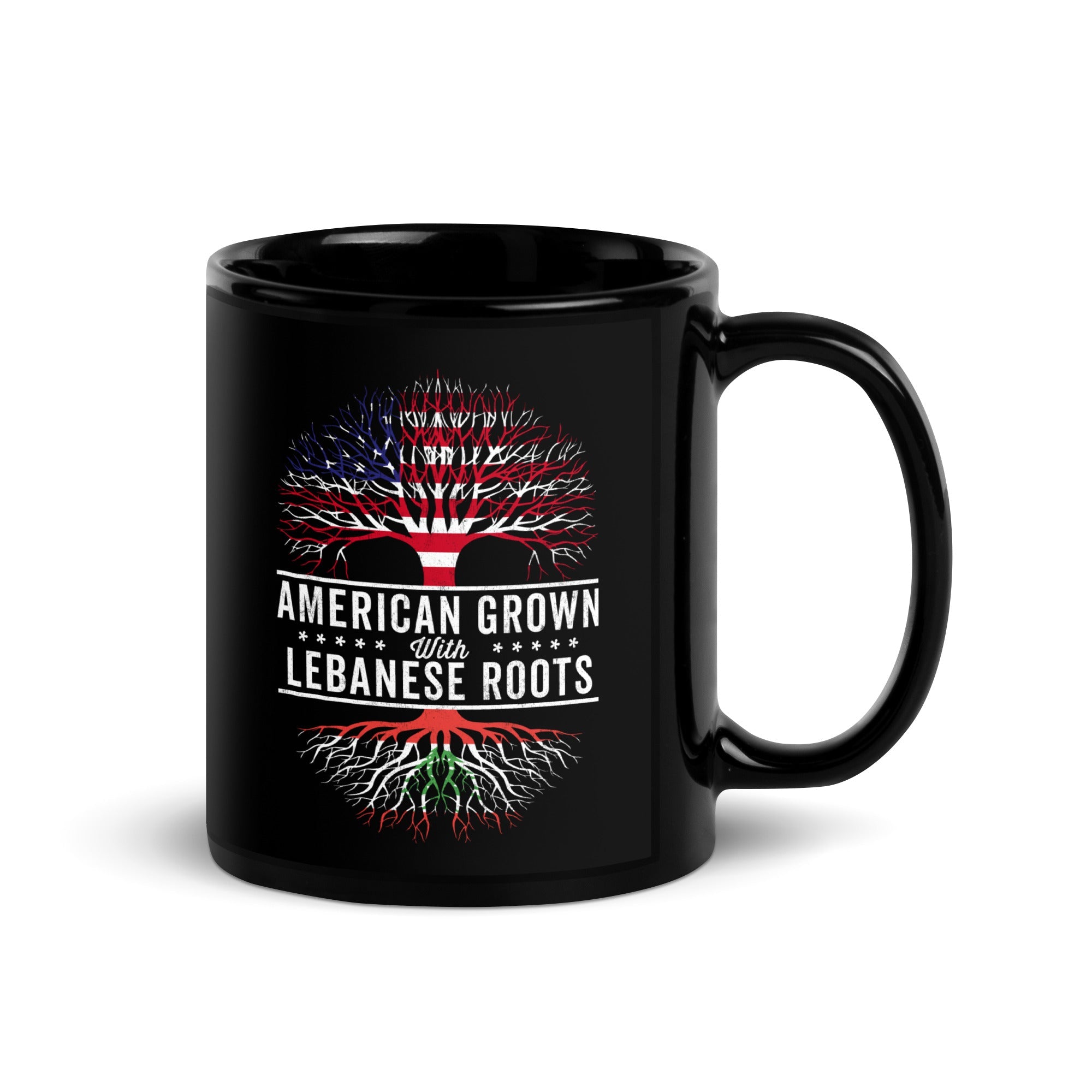 American Grown Lebanese Roots Flag Mug