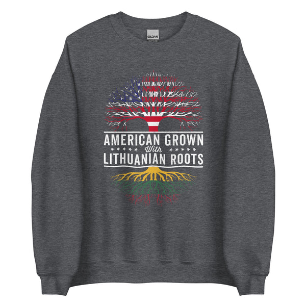 American Grown Lithuanian Roots Flag Sweatshirt