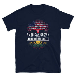 American Grown Lithuanian Roots Flag T-Shirt