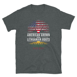 American Grown Lithuanian Roots Flag T-Shirt