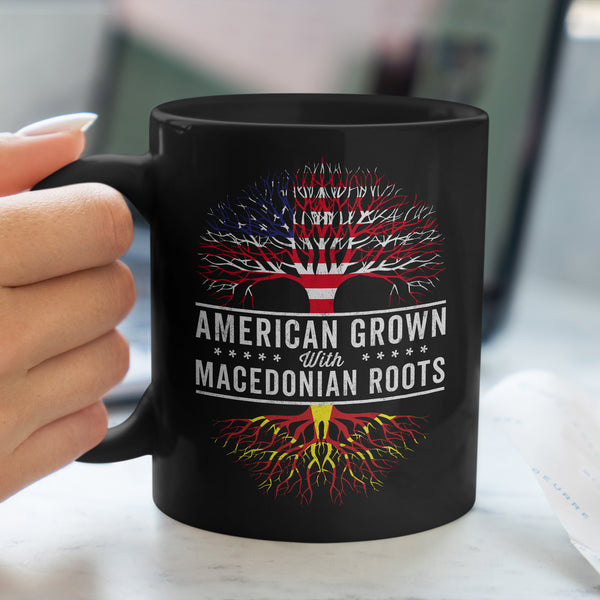 American Grown Macedonian Roots Flag Mug