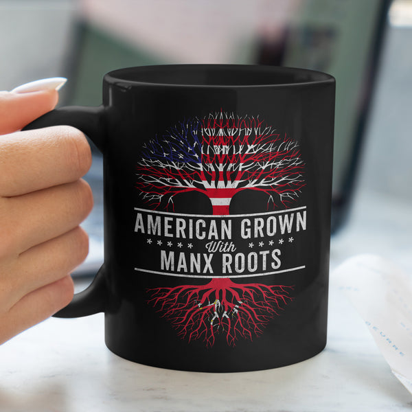 American Grown Manx Roots Flag Mug
