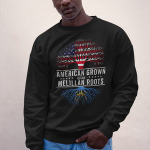 American Grown Melillan Roots Flag Sweatshirt
