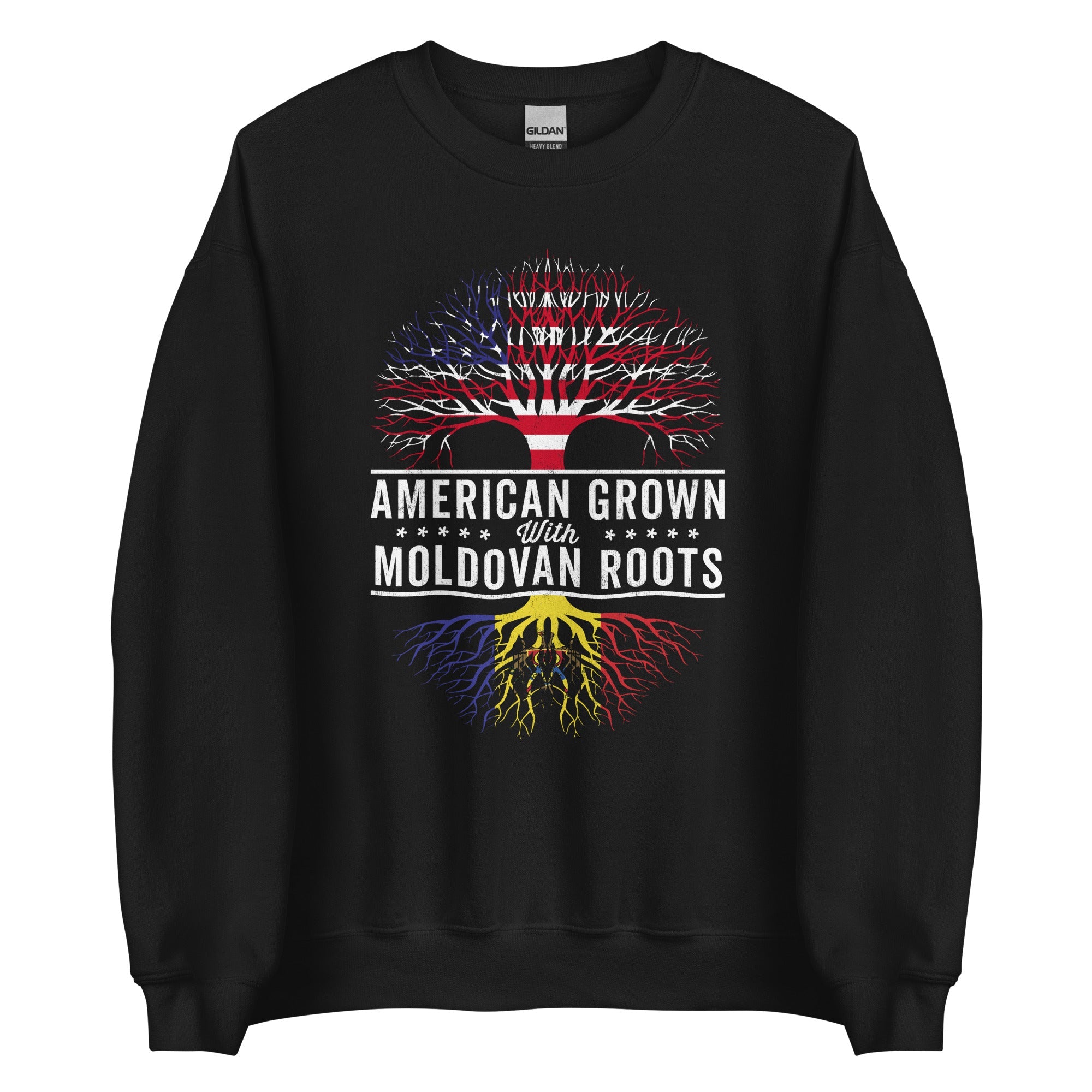 American Grown Moldovan Roots Flag Sweatshirt