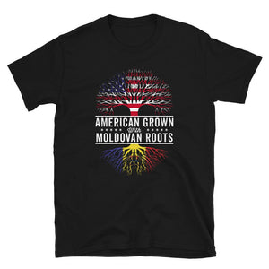 American Grown Moldovan Roots Flag T-Shirt