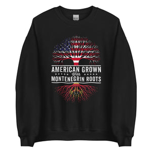 American Grown Montenegrin Roots Flag Sweatshirt