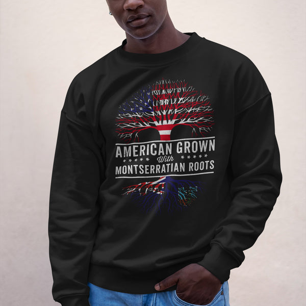 American Grown Montserratian Roots Flag Sweatshirt