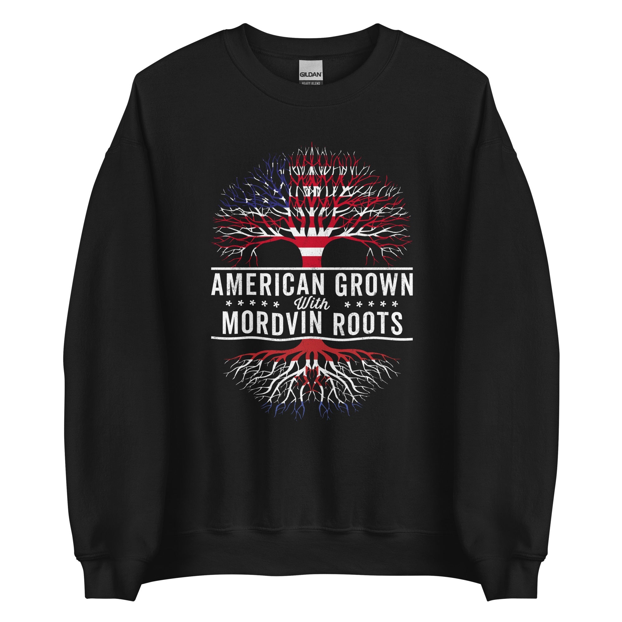 American Grown Mordvin Roots Flag Sweatshirt