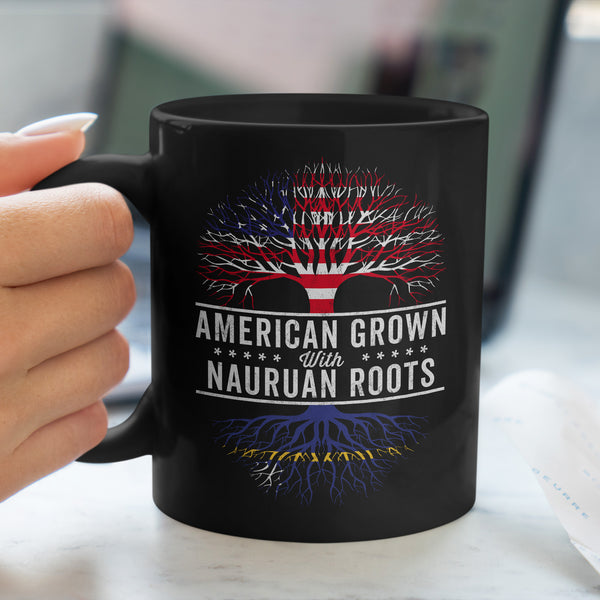 American Grown Nauruan Roots Flag Mug