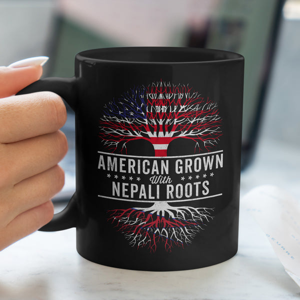 American Grown Nepali Roots Flag Mug