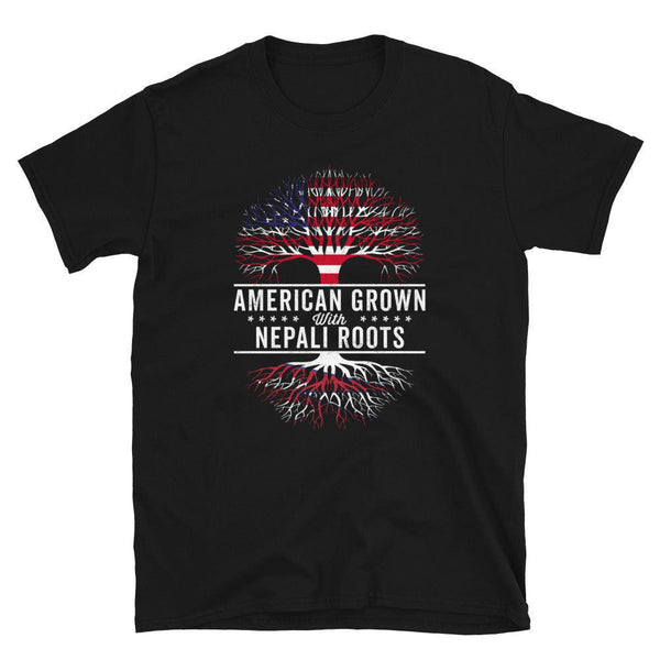 American Grown Nepali Roots Flag T-Shirt