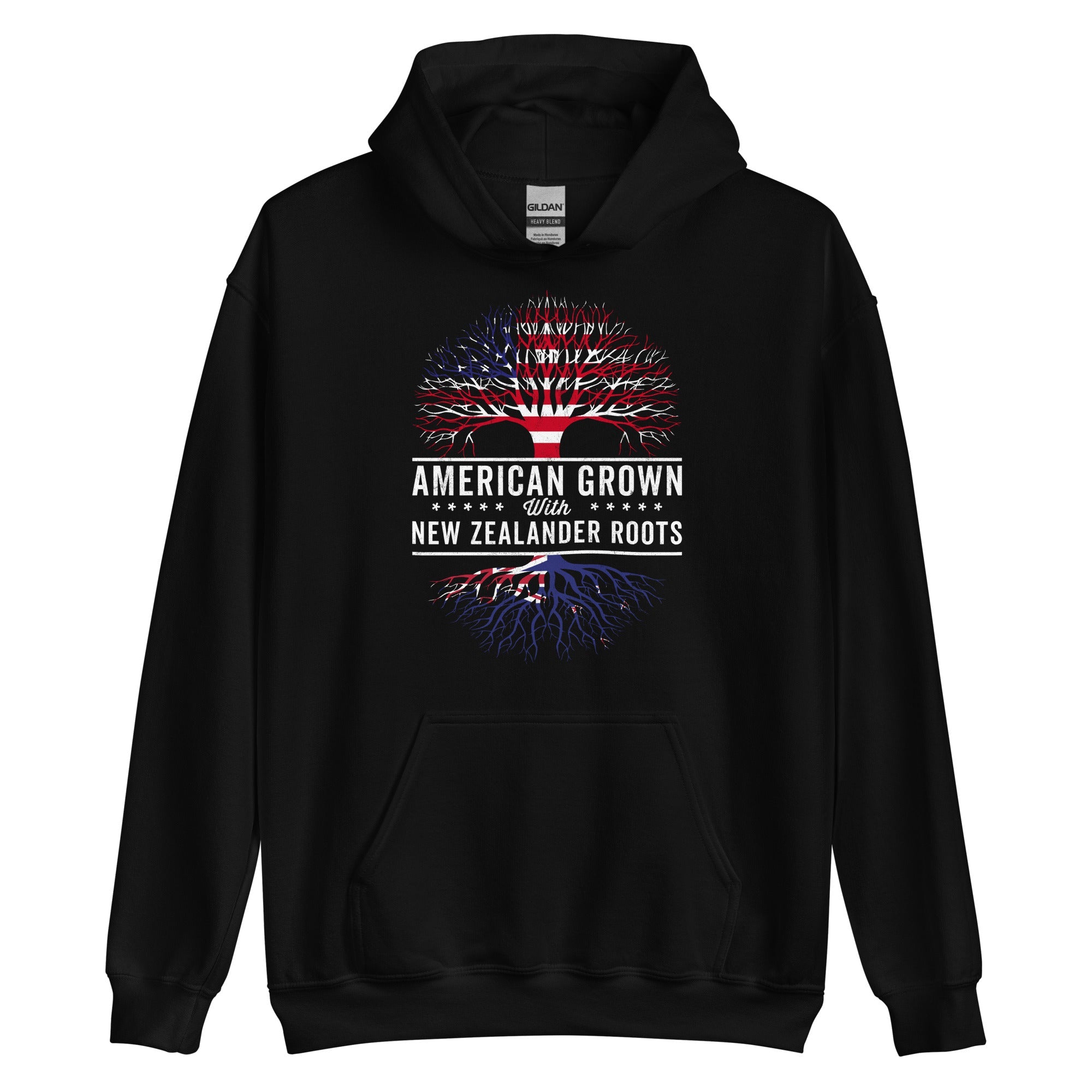 American Grown New Zealander Roots Flag Hoodie