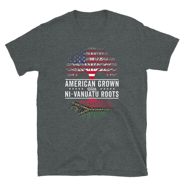 American Grown Ni Vanuatu Roots Flag T-Shirt