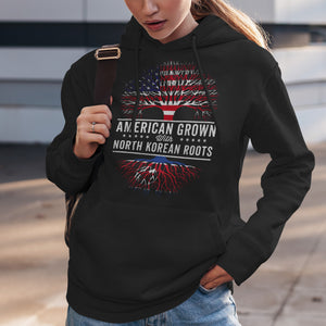 American Grown North Korean Roots Flag Hoodie