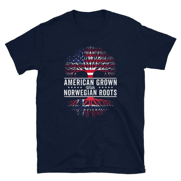 American Grown Norwegian Roots Flag T-Shirt