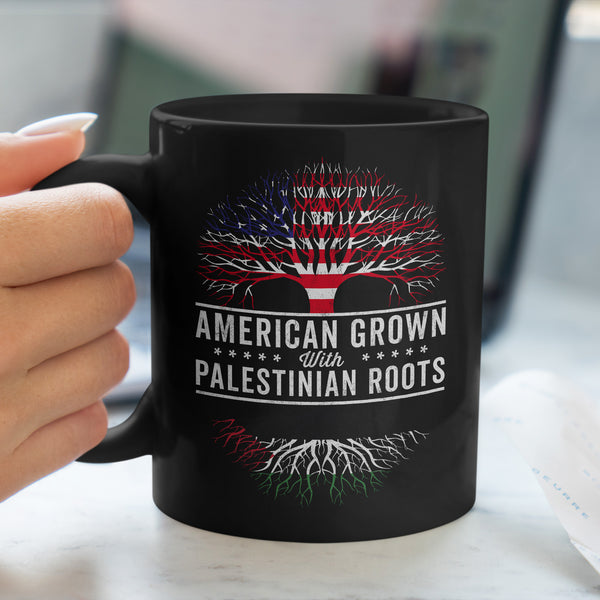 American Grown Palestinian Roots Flag Mug
